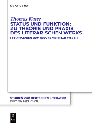 cover image of Status und Funktion